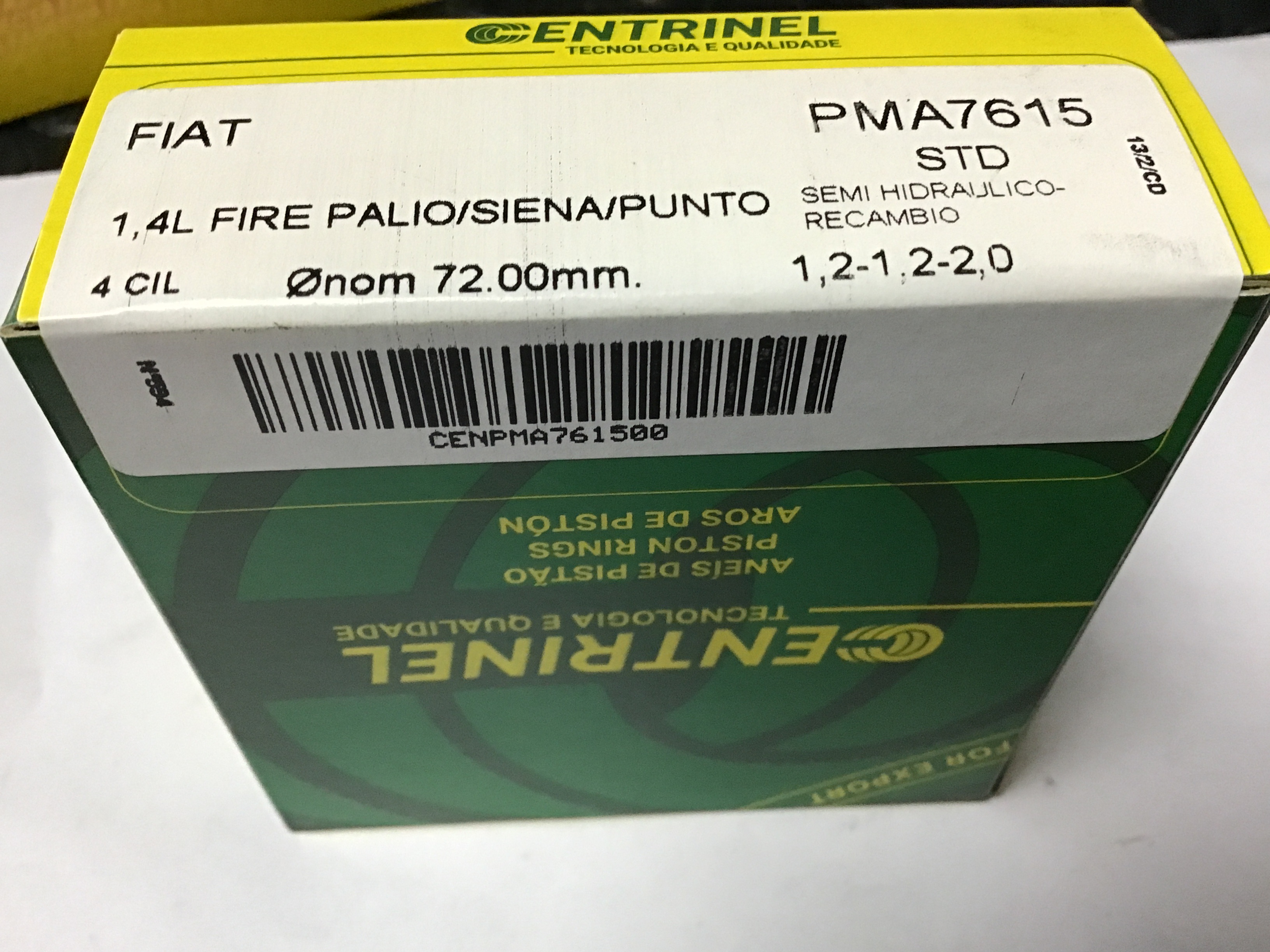 JUEGO DE ANILLOS DE PISTON STD 72.00 mm CARBÓN-CARBON